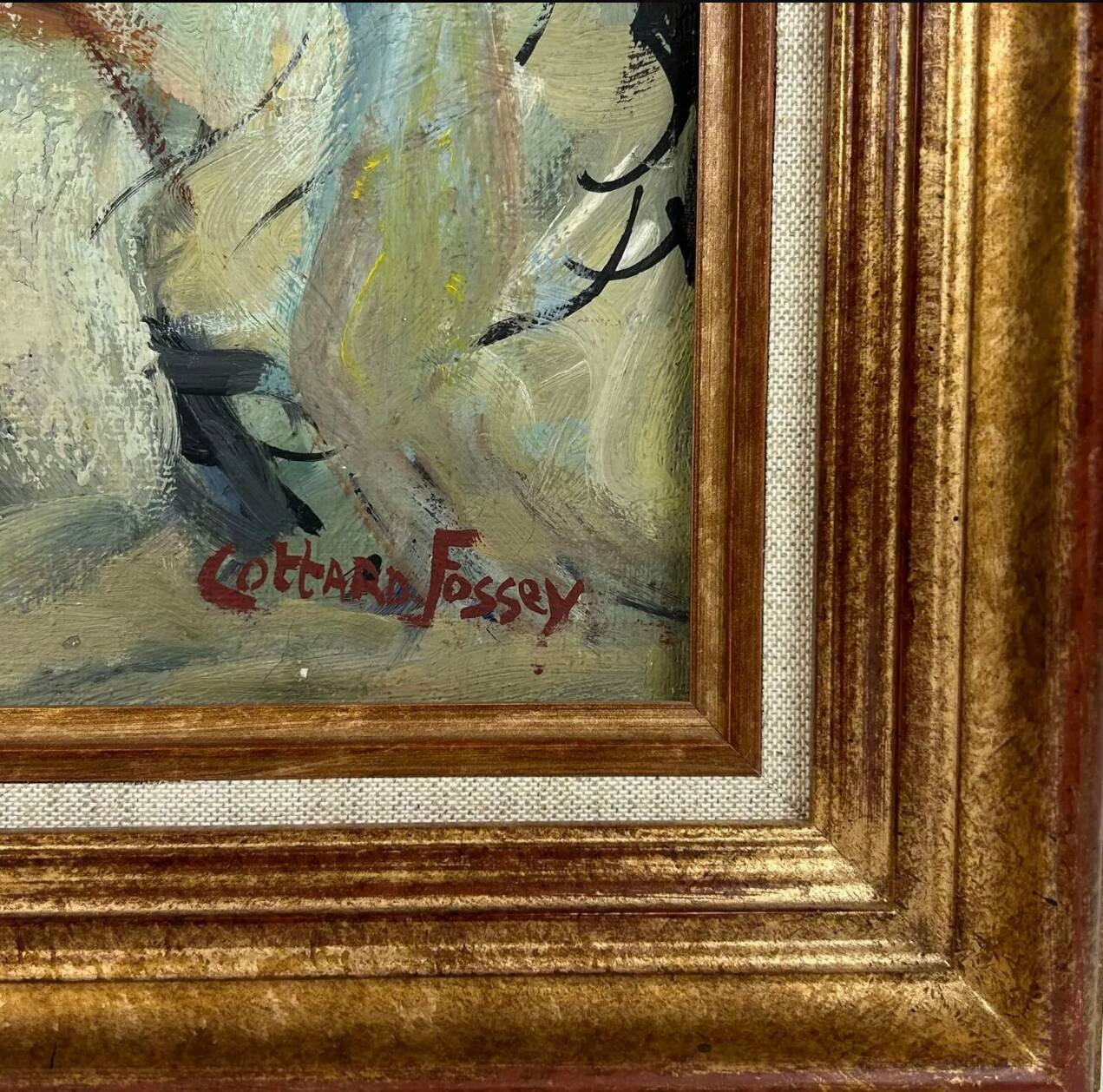 Louise-Jeanne Cottard Fossey. Oil on canvas, framed