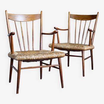 Paire de fauteuils de style scandinaves, années 1950