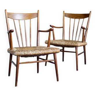 Paire de fauteuils de style scandinaves, années 1950