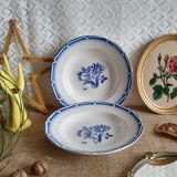 Set of two hollow plates Sarreguemines Canebiere vintage