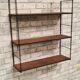 etagere 1960 vintage , string, bois et metal 60x58x17