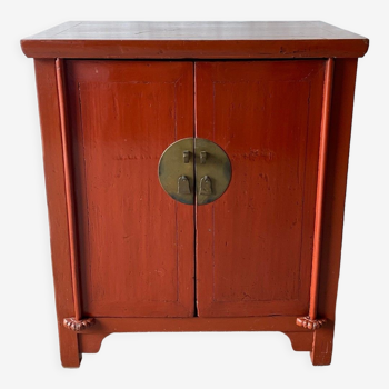 Chinese red lacquered cabinet