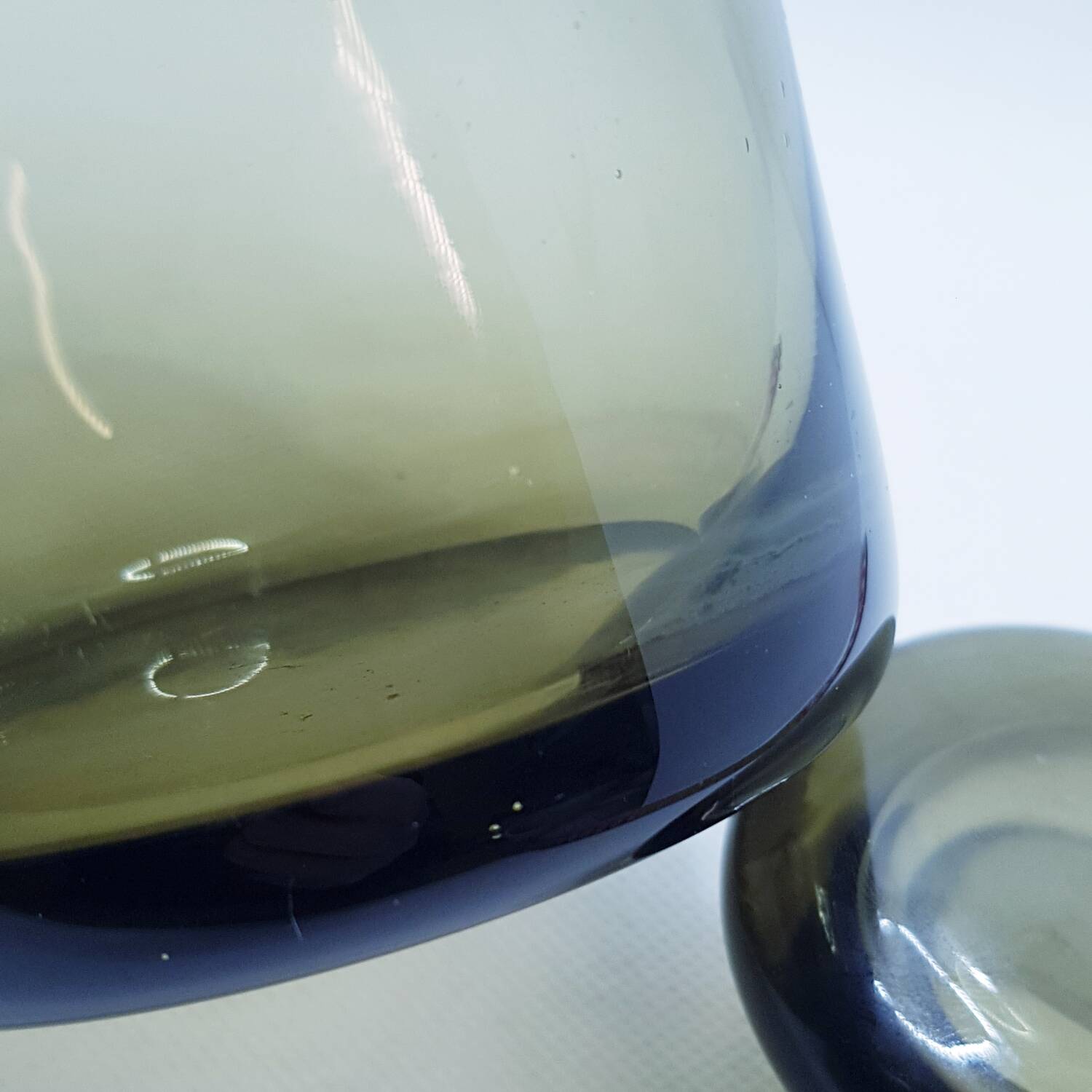 Smoked glass water carafe