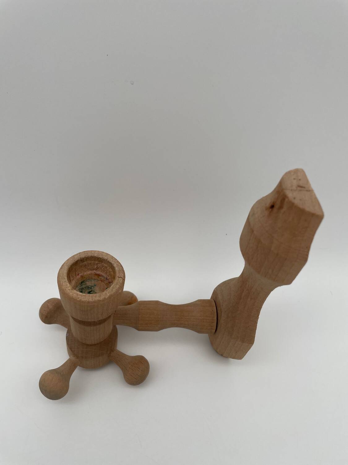 Vintage design wooden candle holder 1970 Arne Hoyer