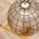 Mother-of-pearl and brass pendant "Frangipane"
