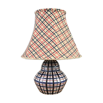 Ceramic lamp stone pissareff vintage original lampshade very good condition