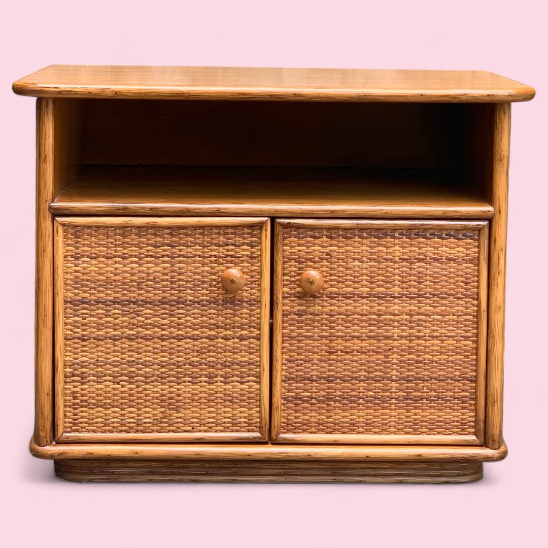 Oak rattan and woven wicker furniture 1980