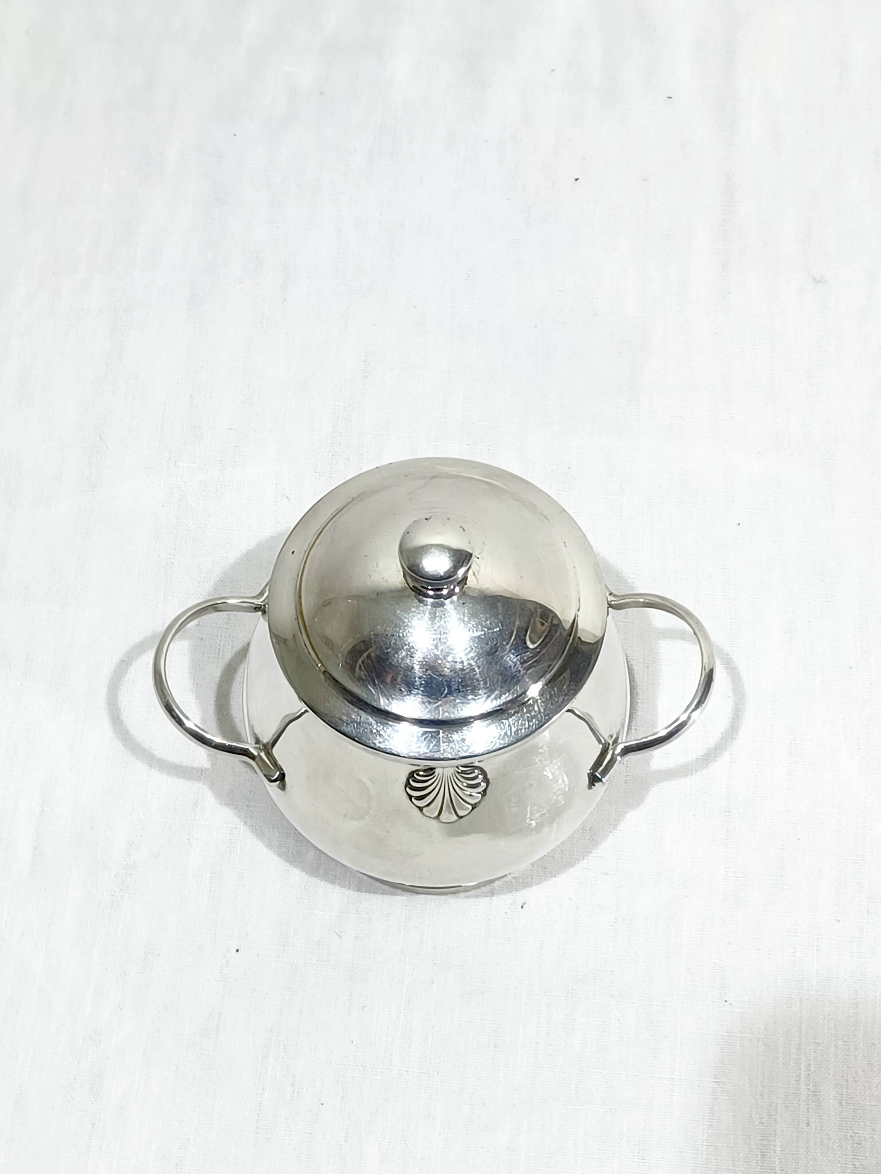 CHRISTOFLE - SILVER-PLATED SUGAR BOWL VENDÔME