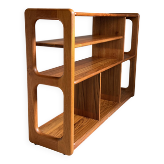 Vintage Scandinavian library in solid teak