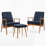 Paire de fauteuils FOX avec repose-pieds