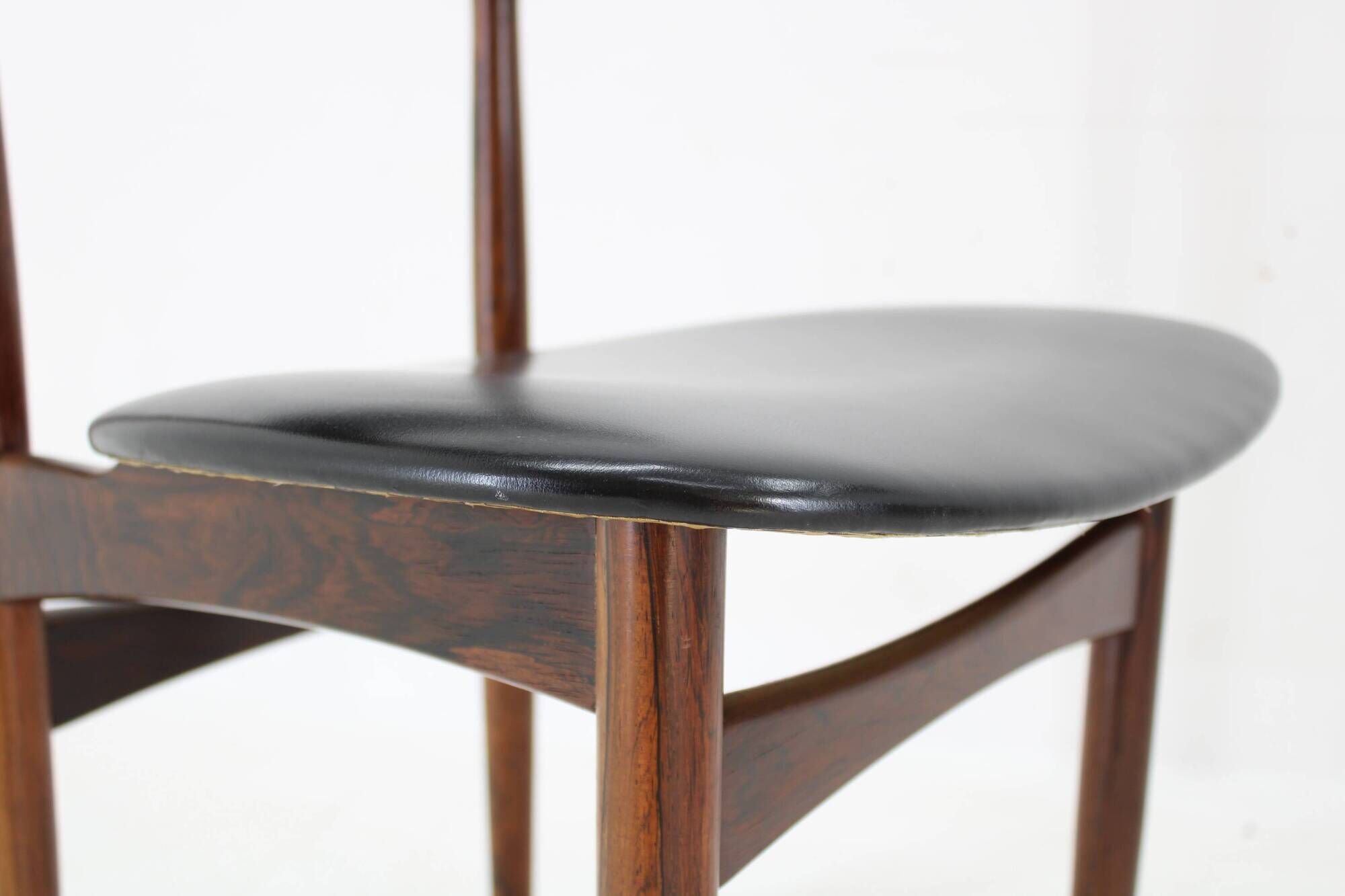 1960s Set of Six Scantic Mobelvaerk Dining Chairs in Leatherette, Denmark