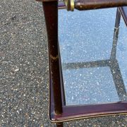 Desserte vintage verre et palissandre style Lacca