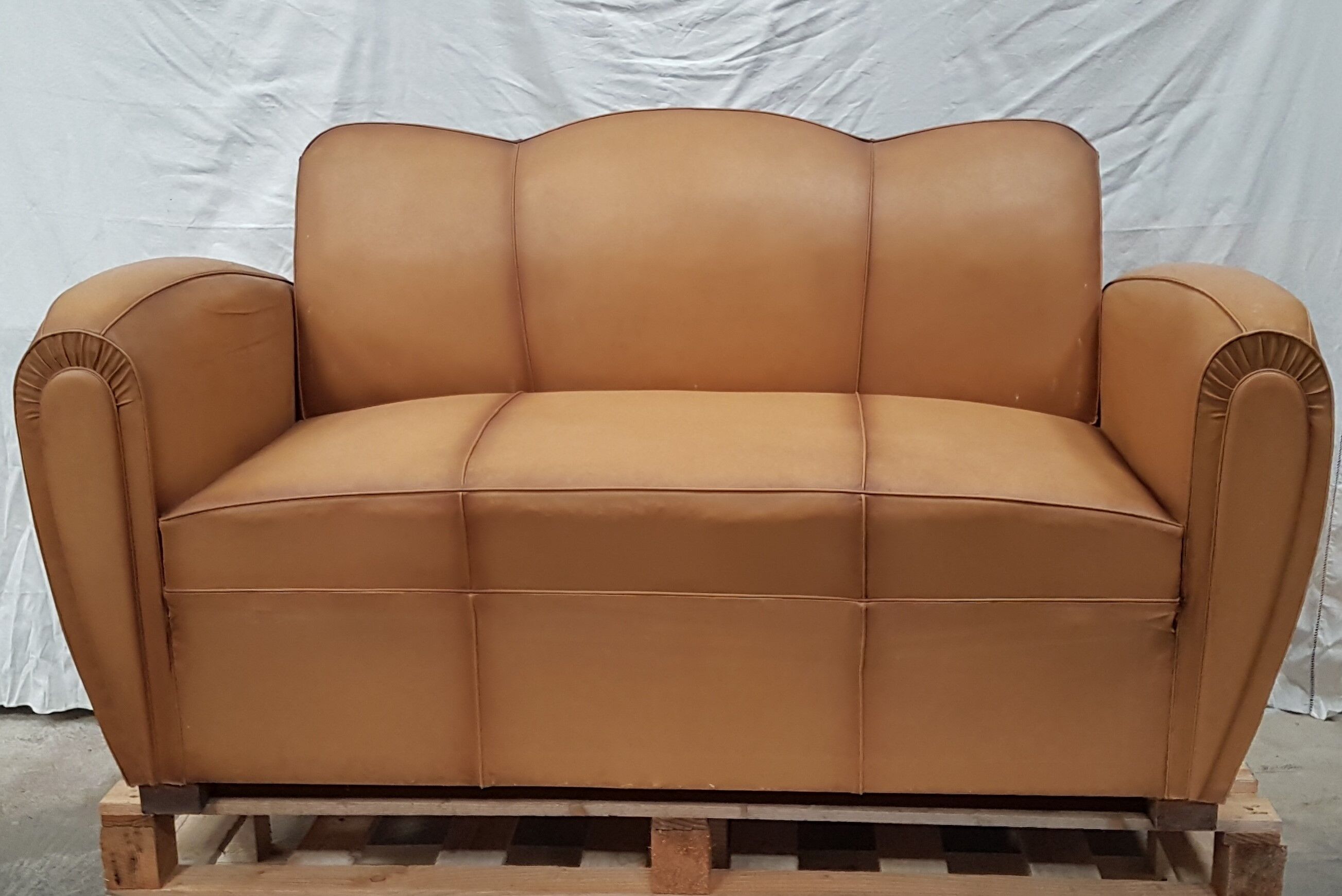 Vintage convertible moustache club sofa