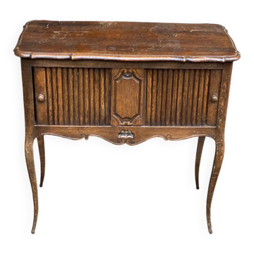 Table de chevet double à rideau de style Louis XV