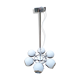 Suspension chrome, 8 spots "eye balls", space age, white