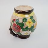 Vallauris Massier vase with flower motifs, signed under the base
