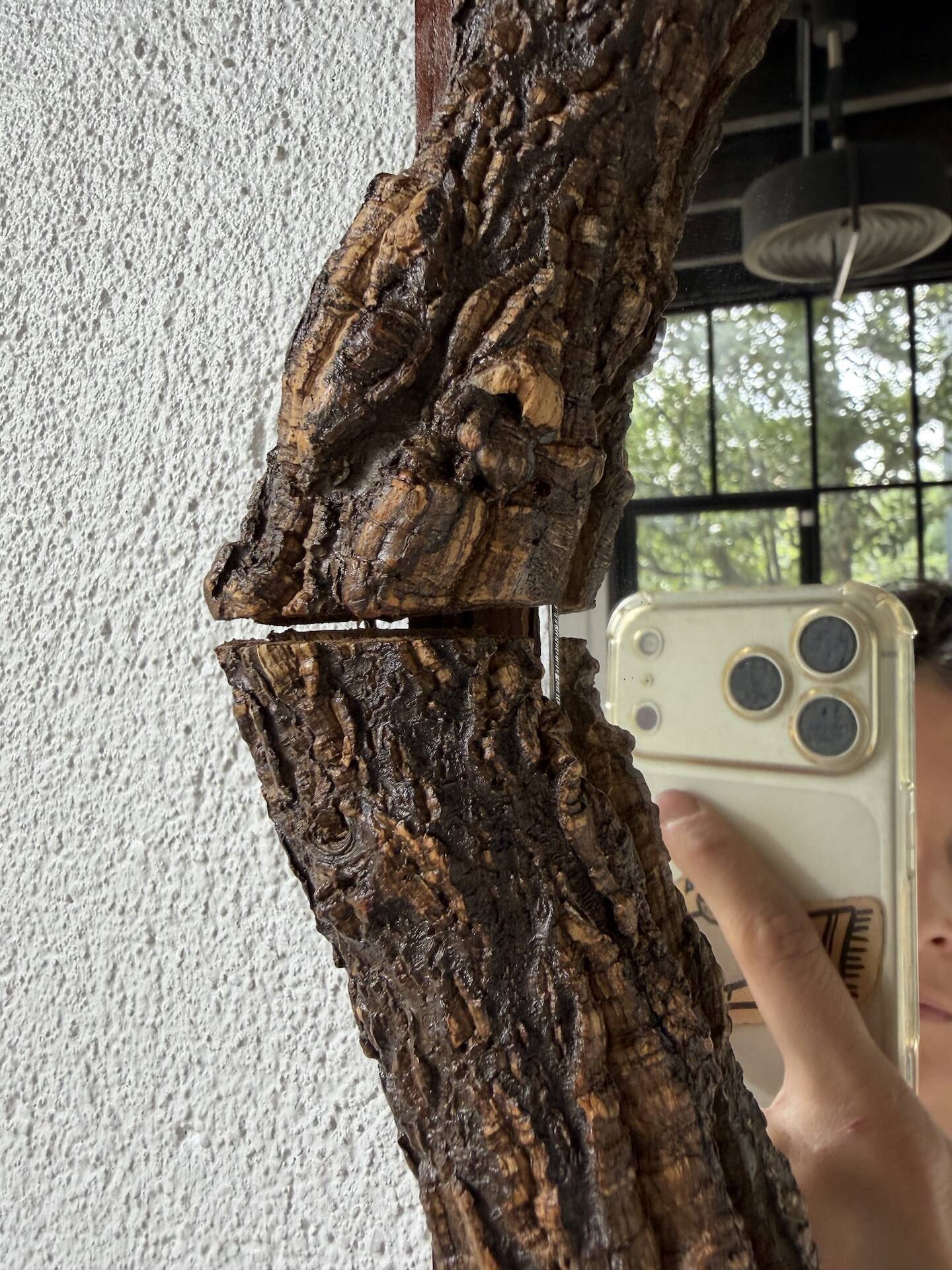 Rustic mirror wood 1900 folk art