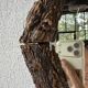 Rustic mirror wood 1900 folk art