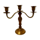 Wooden and brass chandelier