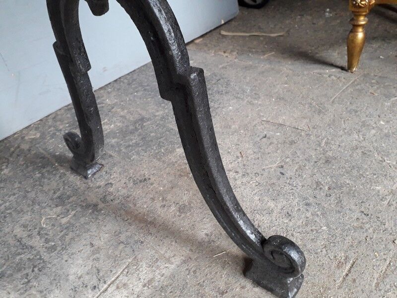 Table bistro period art deco 1930 cast and marble