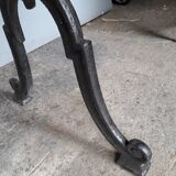 Table bistro period art deco 1930 cast and marble