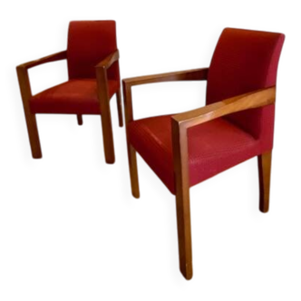Bridge armchairs Hugues Chevalier x 2