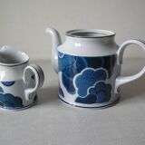 Villeroy et Boch pot à lait et théière cafetière décor Blue Cloud en porcelaine