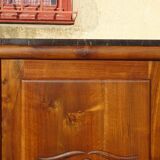 Solid walnut sideboard with small display cabinet