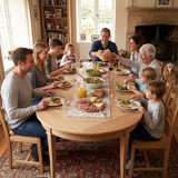 Extendable table in cherry wood
