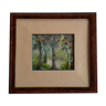 Tableau , aquarelle en forêt