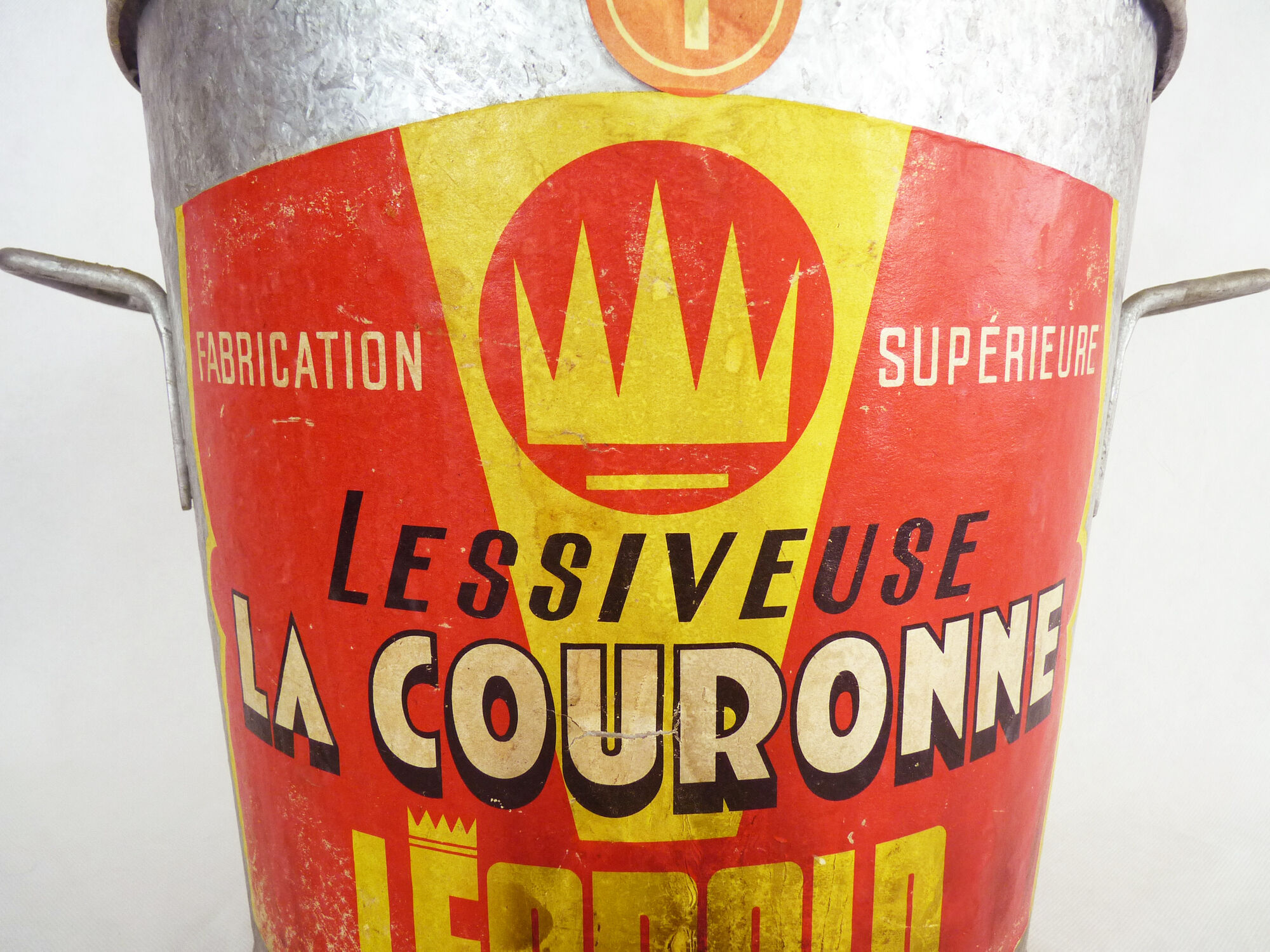 Lessiveuse La Couronne Leopold en métal galvanisé, circa 1960 | Selency