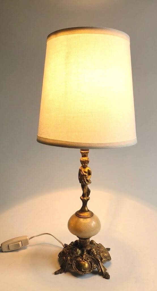 Lampe italienne en bronze de style néoclassique (environ 1920 - 1950)
