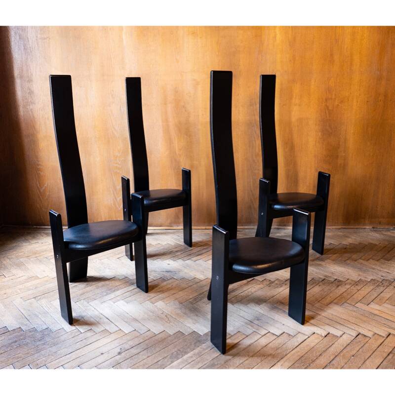 "Golem" chairs by Vico Magistretti, Italy 1970s