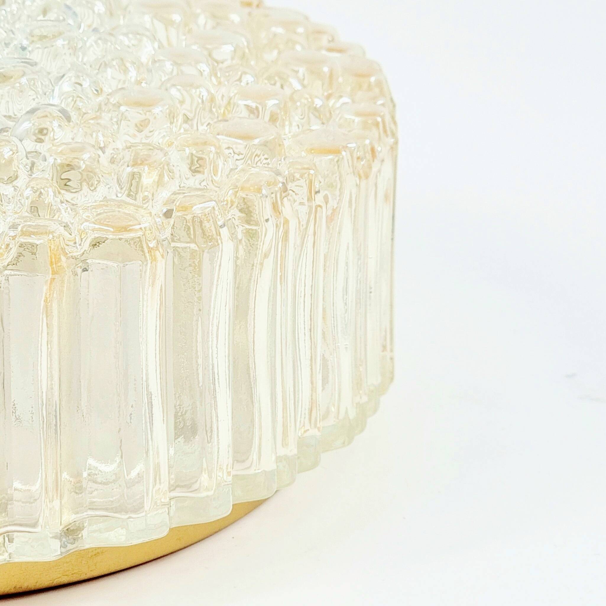 Amber Bubble Glass Wall Light by Helena Tynell for Limburg, Germany, 1970s