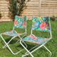 pair folding beach chairs