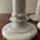 Set of 4 vintage Carrara marble candlesticks
