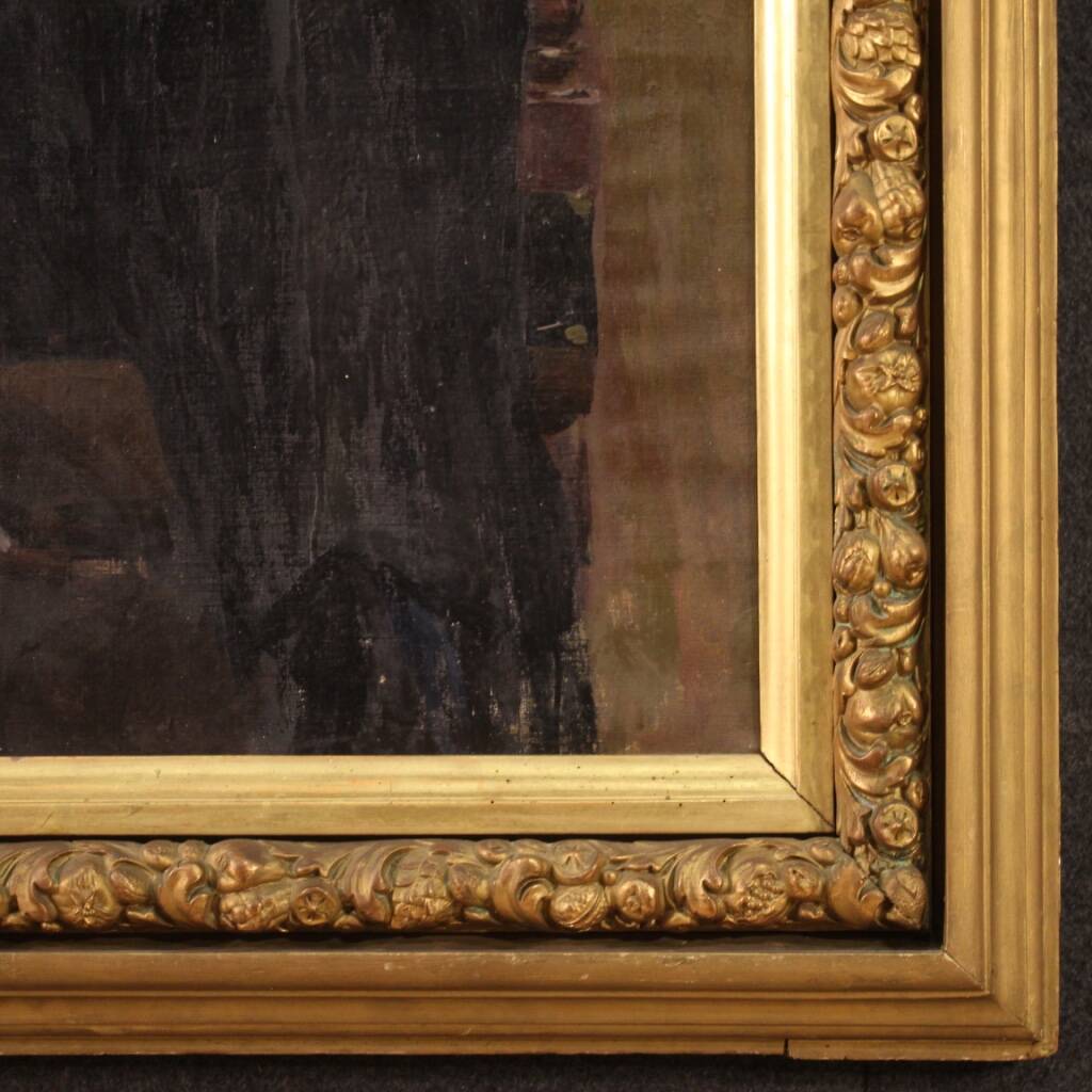 Italian painting signed Agazzi and dated 1908