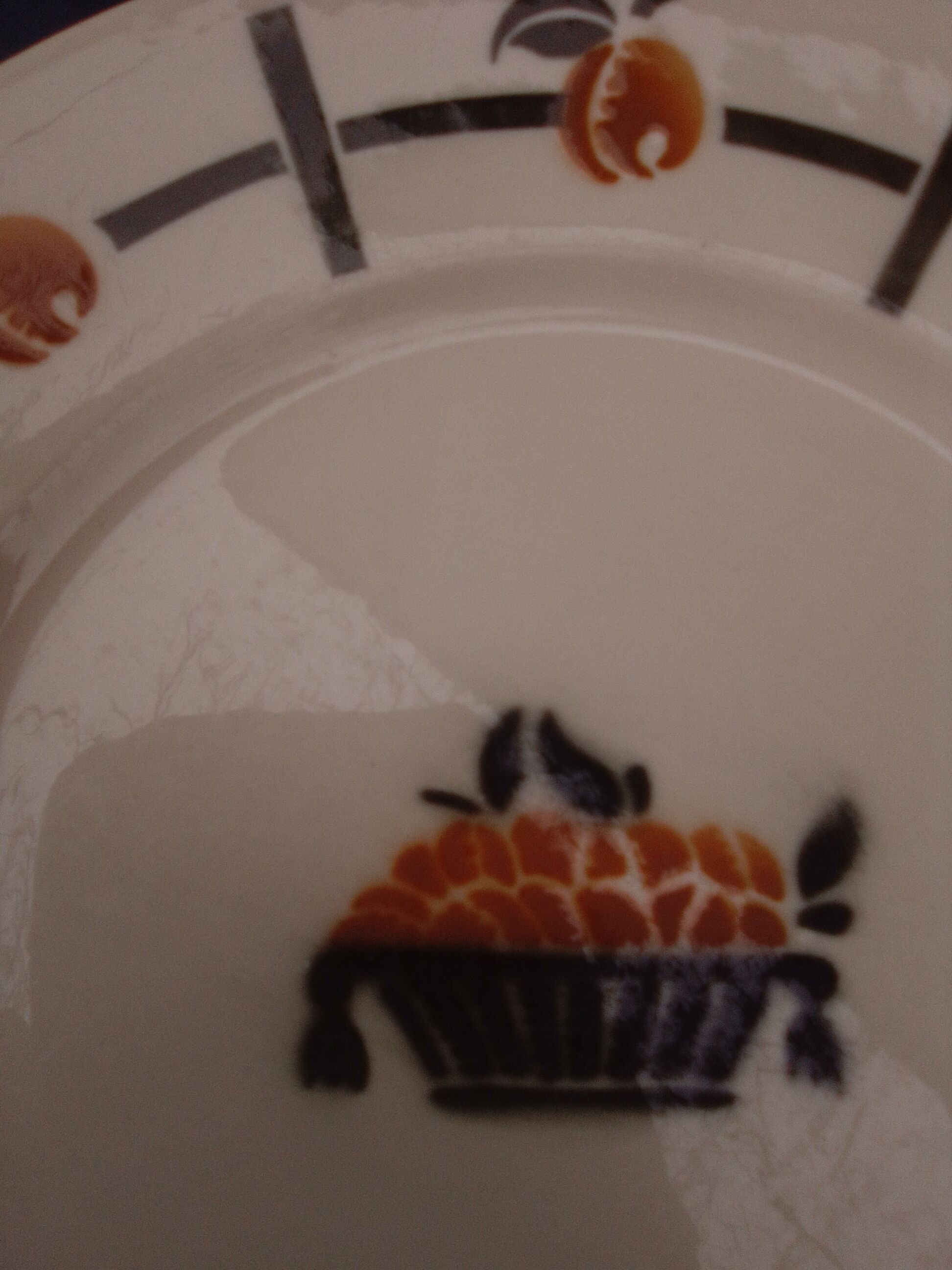 Plate in Badonviller earthenware model DOC diam 24 cm