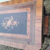 Travailleuse, coiffeuse en bois noirci et marqueterie, époque Napoléon III