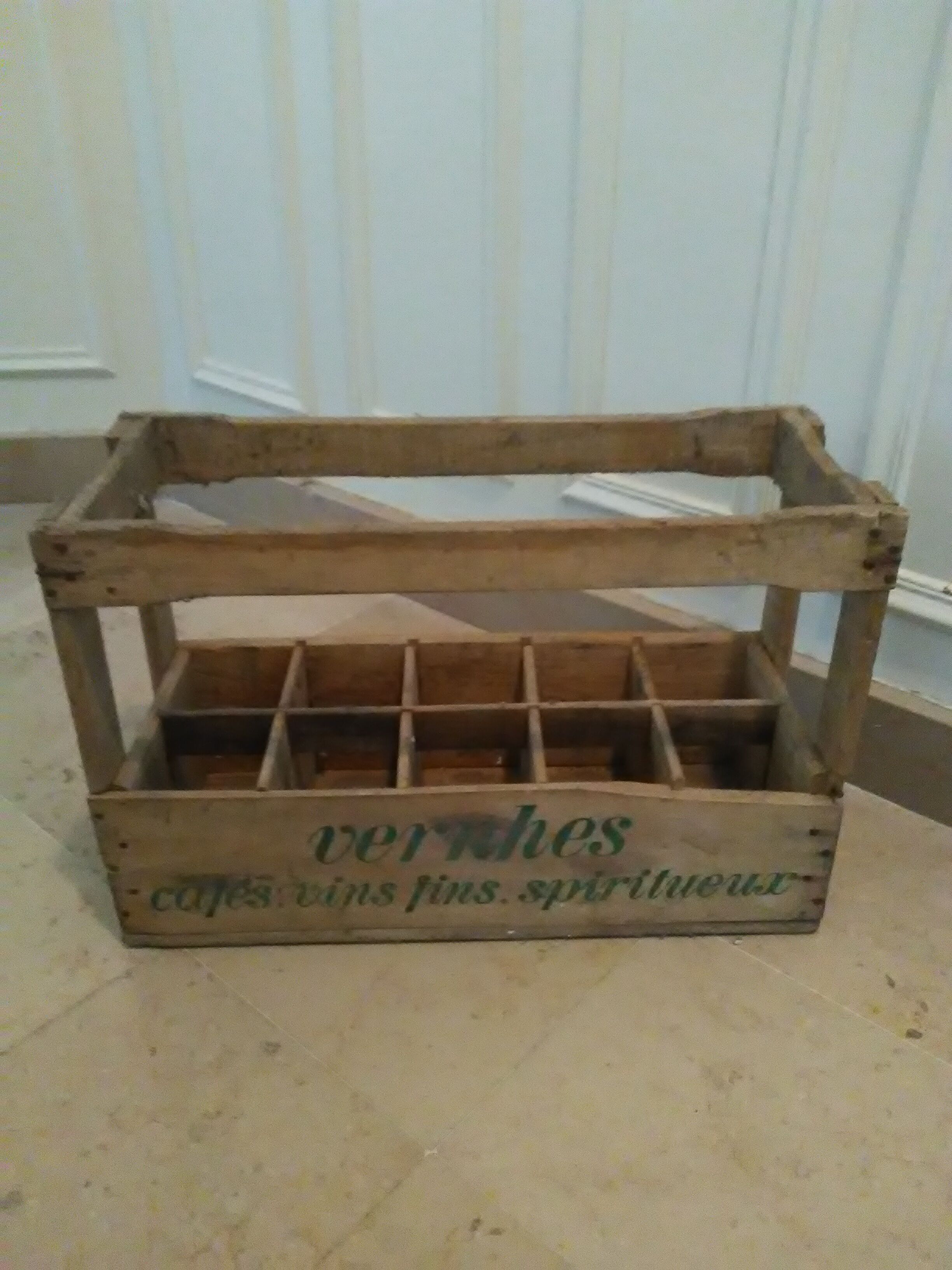 Bottles in wooden box