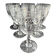 6 verres à eau Baccarat gravure Grecque inclinée