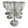 6 verres à eau Baccarat gravure Grecque inclinée