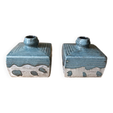 Set of 2 ceramic soliflore vases