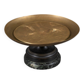 20th century bronze cup Emile Adolphe Monier Swimming swimmers on marble base