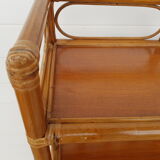 Old shelf in bamboo and rattan 70s