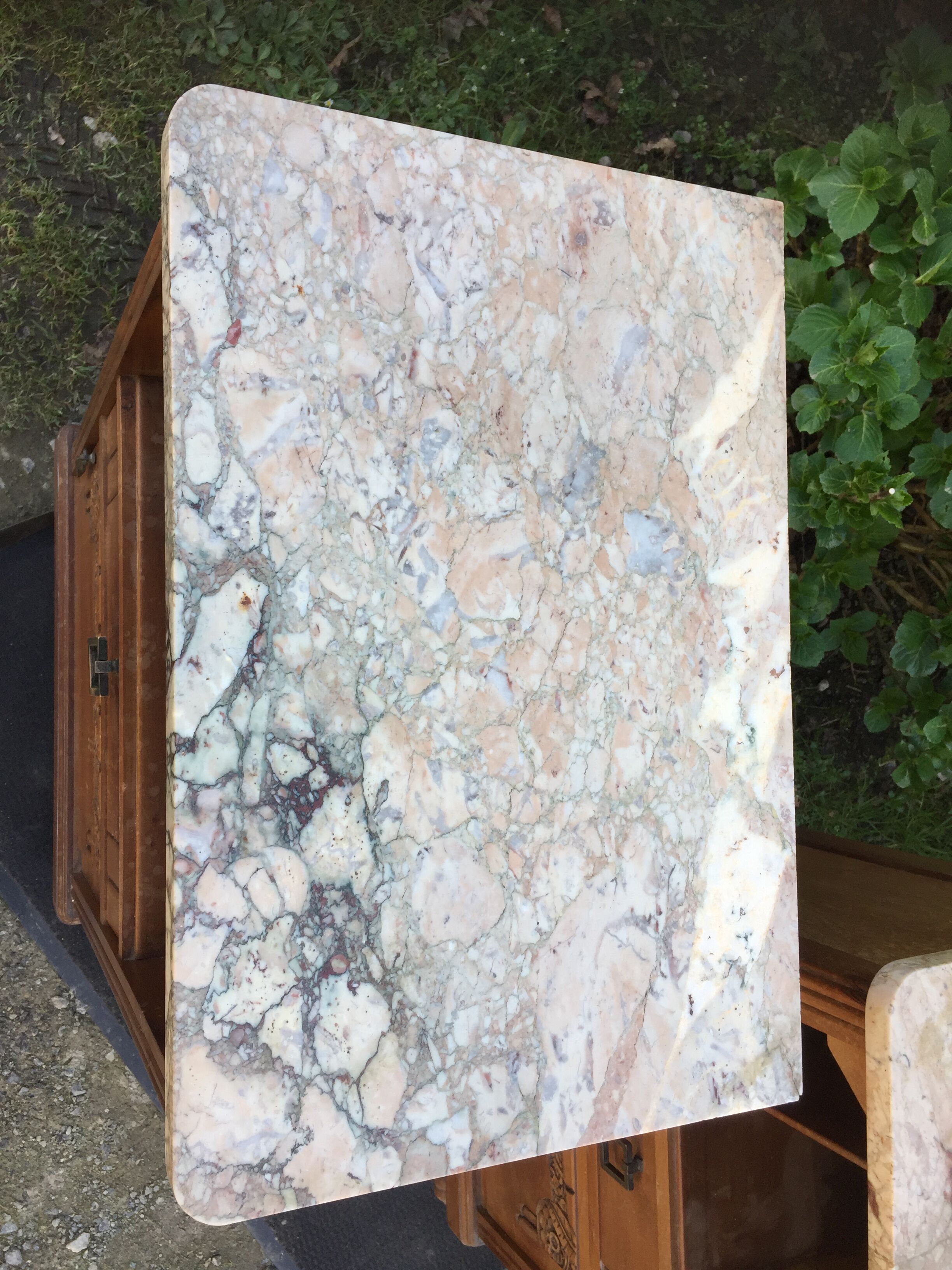 Tables de chevets vintage art deco en noyer