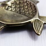 Vide poche vintage forme poisson en laiton