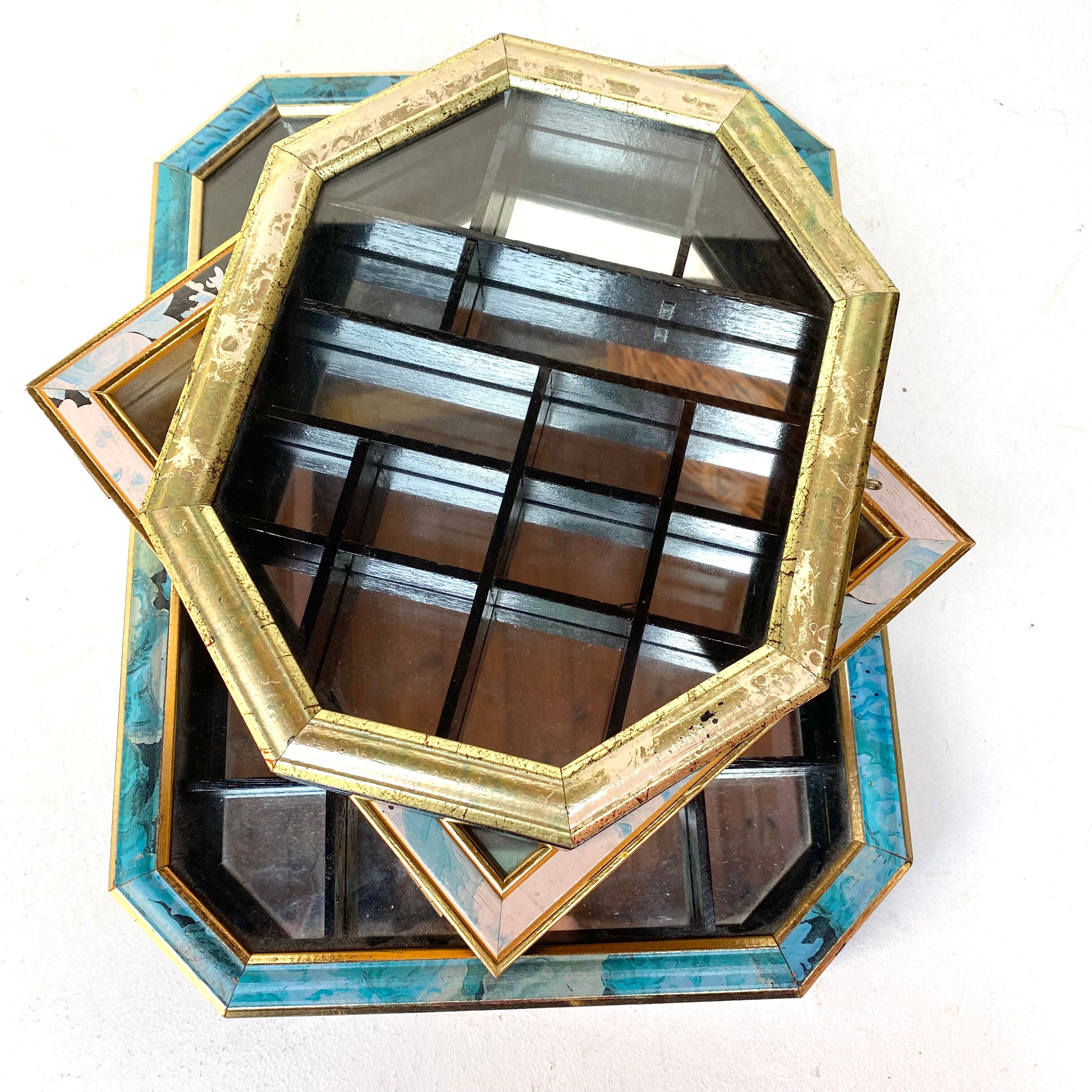 Vintage wall display cases