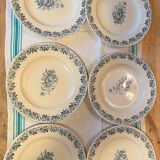 Luneville ironstone dessert plates Violettes model