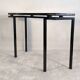 Magnificent console design by Pierre Vandel Paris 1970s black lacquered.